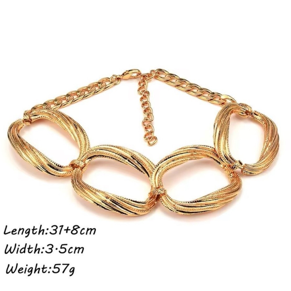 NWT Zara Elegant Gold Chain Choker Necklace - Picture 5 of 7